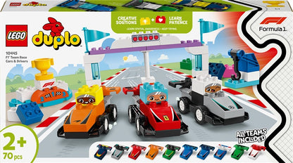 Konstruktorius LEGO® DUPLO Town F1®Team Race Cars