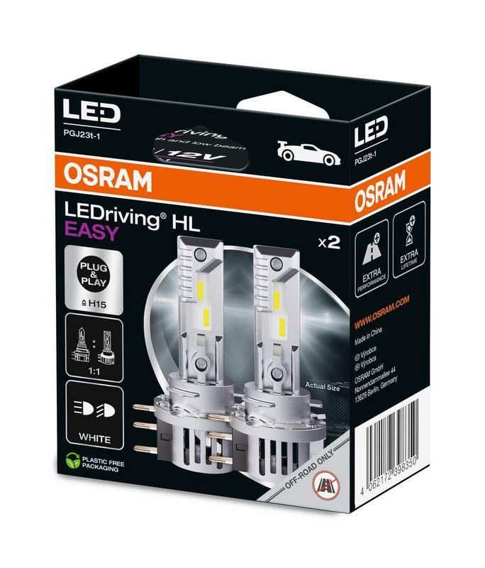 Automobilio lemputė Osram, H15, LED, balta, 12 V, 2vnt