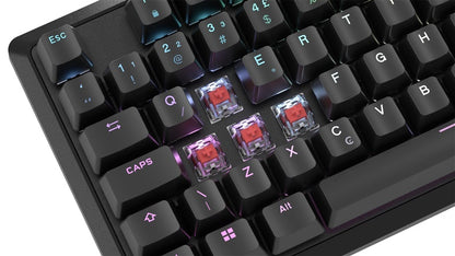 Klaviatūra Corsair K70 CORE Red switch Anglų (US), juoda