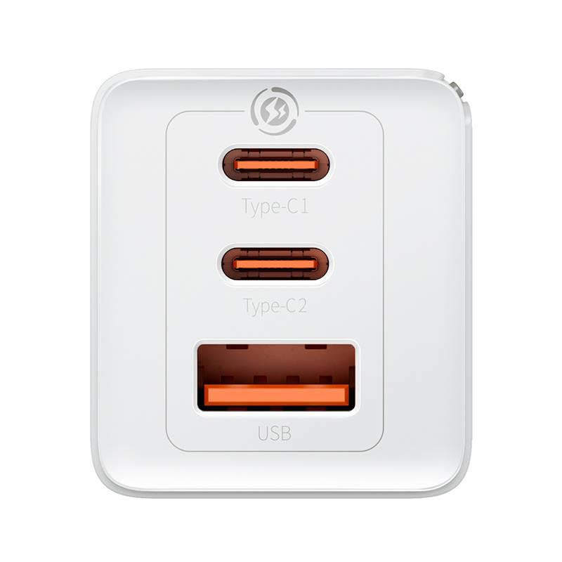 Įkroviklis Baseus GaN5 Pro, 2 x USB Type C /USB-A, balta