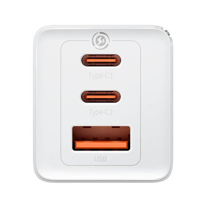 Įkroviklis Baseus GaN5 Pro, 2 x USB Type C /USB-A, balta