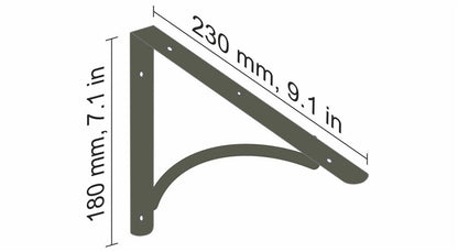 Wspornik półki Dolle Arch, 230x180 mm, szary
