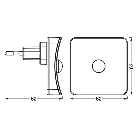 Lampka nocna Ledvance Lunetta 4058075759282, 0.3 W