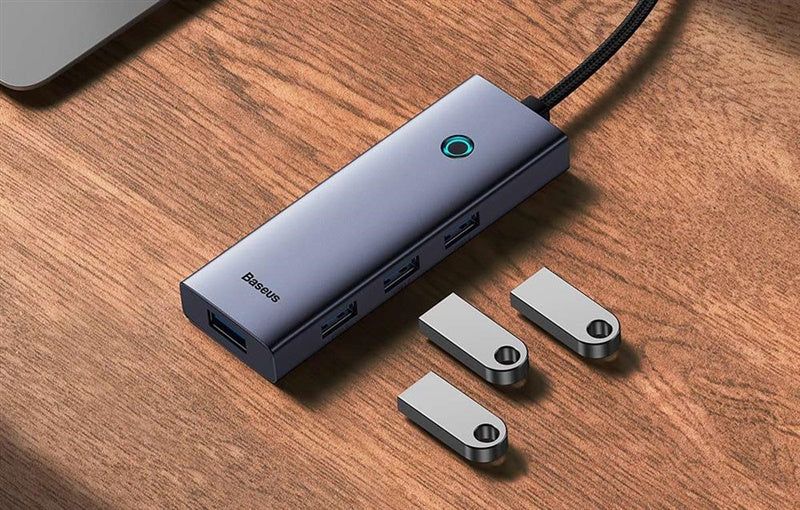 Adapteris Baseus HDMI + 4xUSB3.0 + USB-C PD/USB-C 100W