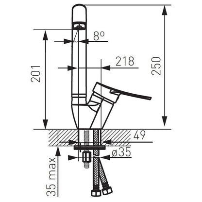 Bateria kuchenna FERRO DECO, chrom