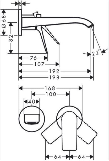 Bateria umywalkowa Hansgrohe Vivenis 75050670, czarna