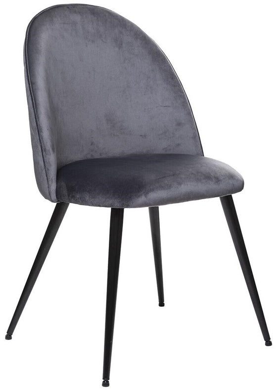 Valgomojo kėdė juoda/pilka, 54 cm x 52 cm x 84 cm