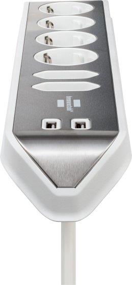 Buitinis ilgintuvas BRENNENSTUHL, 6 vietų, 2 USB, 2 m