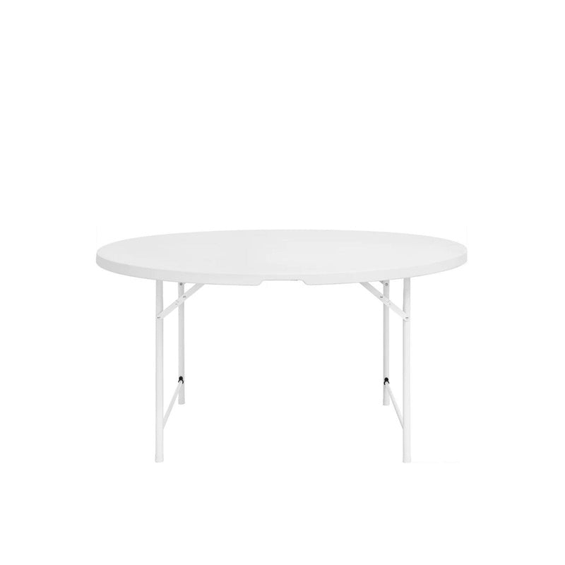 ROUND FOLD TABLE 152X74 WHITE