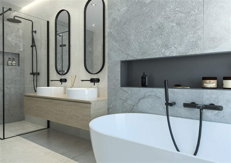 Bateria wannowa Deante Arnika BQA_N10M, czarna