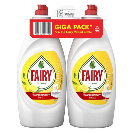 PŁYN DO MYCIA NACZYŃ FAIRY LEMON 2X1350ML