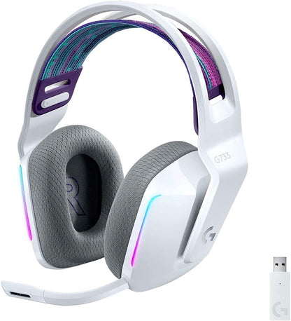 Žaidimų ausinės Logitech G733, baltos