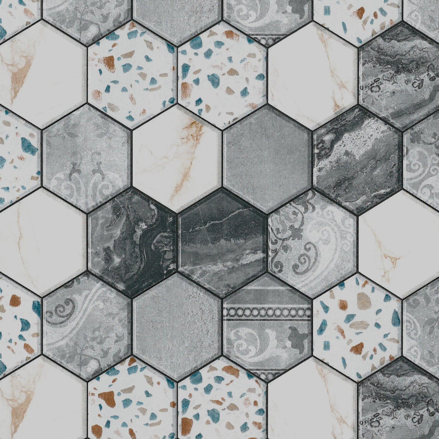 Lipnioji plėvelė AD HEXATILES, 15 m x 45 mm 55846
