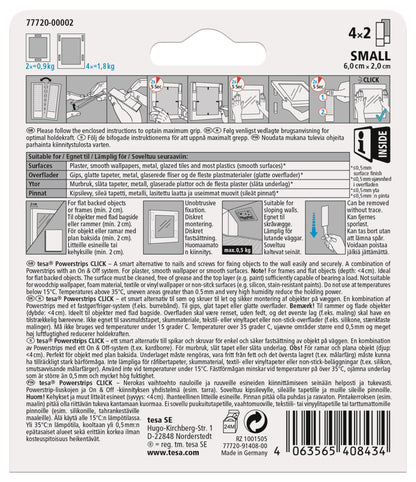 Lipni juostelė Tesa Power-Strips 77720 Dvipusė 0.06 m x 2 cm