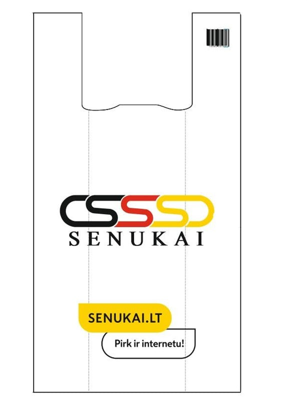 Pirkinių maišelis 40/10x64 30mk Senukai logo