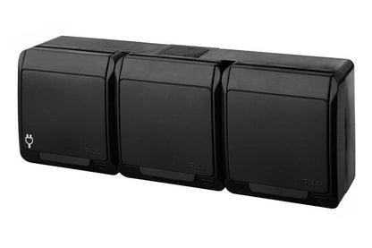 Potrójne gniazdo wtykowe ELEKTRO-PLAST HERMES, IP44
