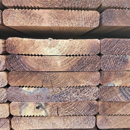 Terasų lenta, 21x120x3000 mm, impregnuota, ruda