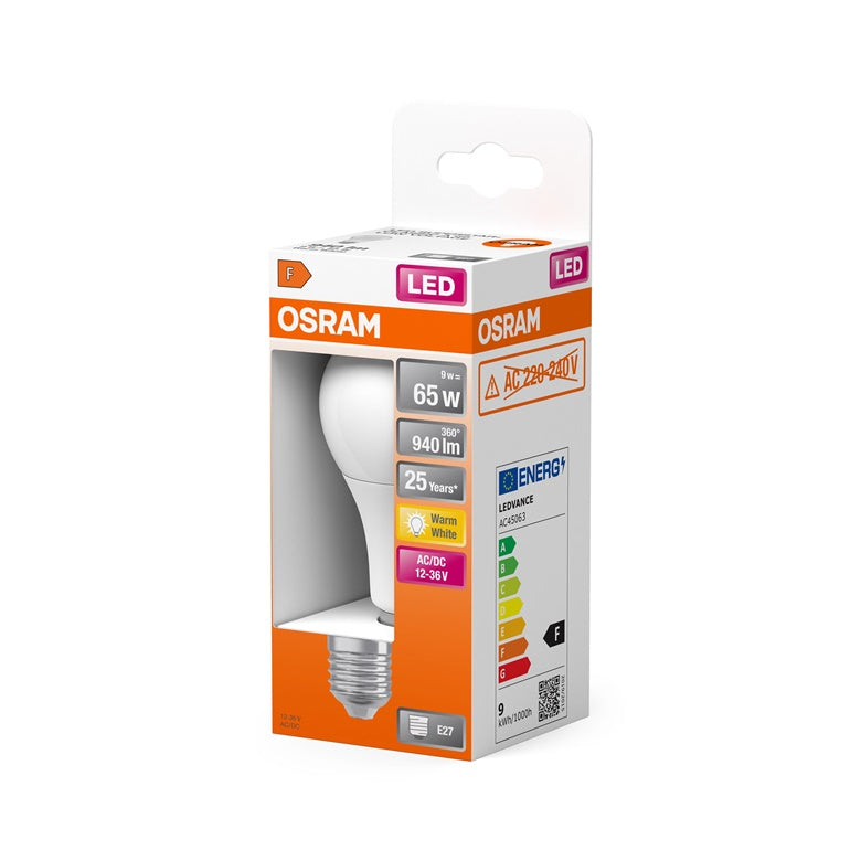 LEMPA LED E27 A65 9W 827 12-36V