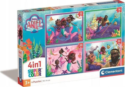 Puzzle Clementoni Disney Ariel 4w1 21533, 62 szt.