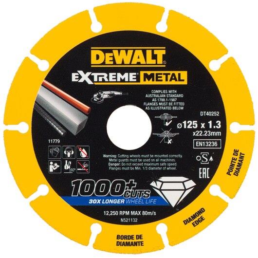 Diamentowa tarcza tnąca DeWalt 125 x 22,23 x 1,3 mm