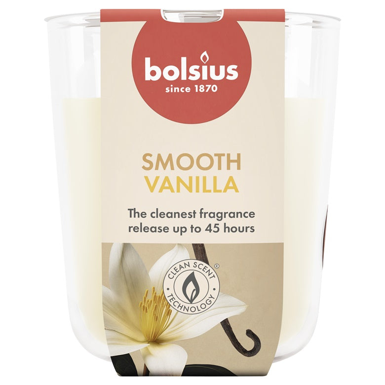 Žvakė, aromatinė Bolsius Smooth Vanilla, 45 h, Balta/Rusva