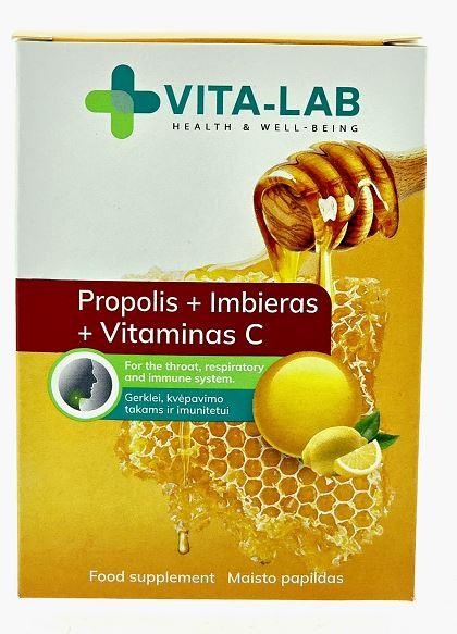 PASTILKI Z PROPOLISEM IMBIR. I WITAMINĄ C 20TABL
