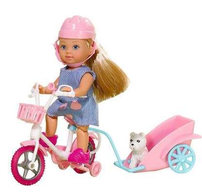 Lalka - dziecko Simba Evi with a Bike 105730783, 12 cm