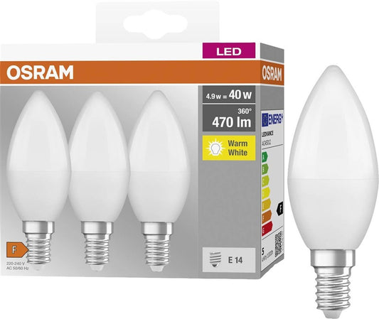 Żarówka LED Osram LED, B40, biała, E14, 4,9W, 470 lm