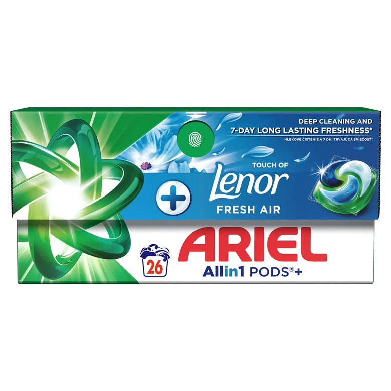 KAPSULĖS SKALB ARIEL FRESH AIR 26VNT
