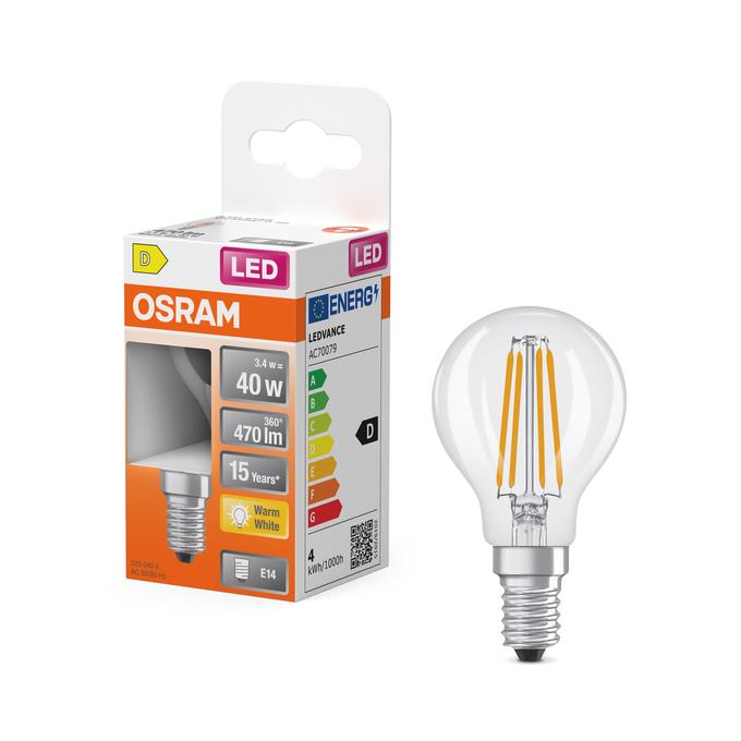 ŻARÓWKA LED FIL P45 3.4W E14 2700K 470LM