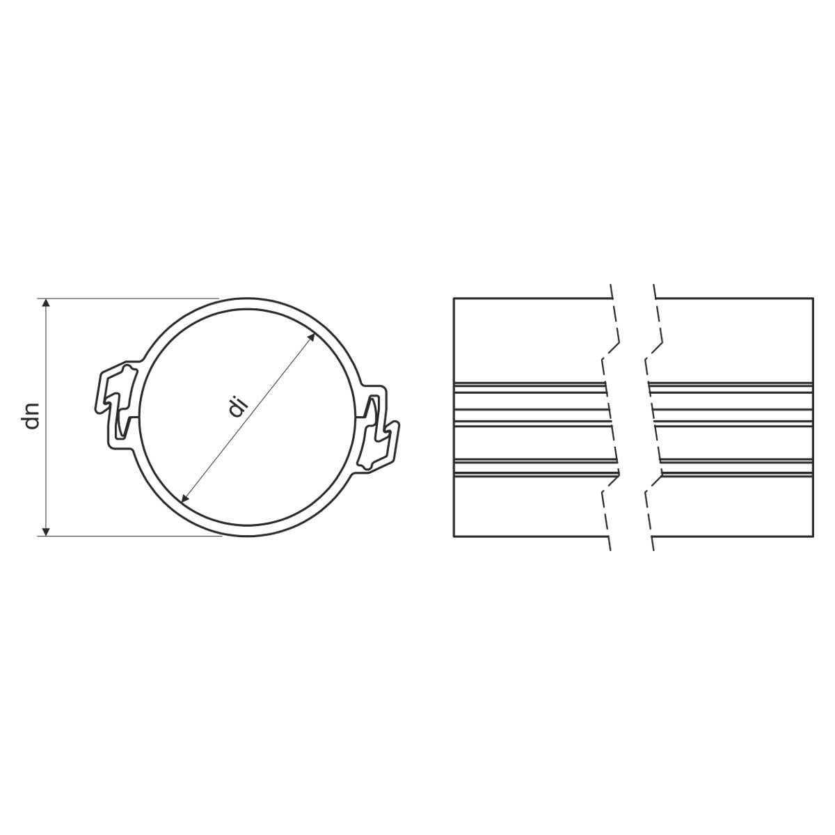 DIVIDED CABLE DUCT RED 750N D160