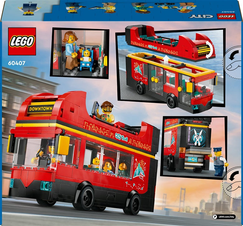Konstr LEGO City Raudonas dviaukštis apžvalgos autobus 60407
