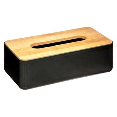PUDEŁKO NA CHUSTECZKI CZARNE 26X13.2X8.8CM