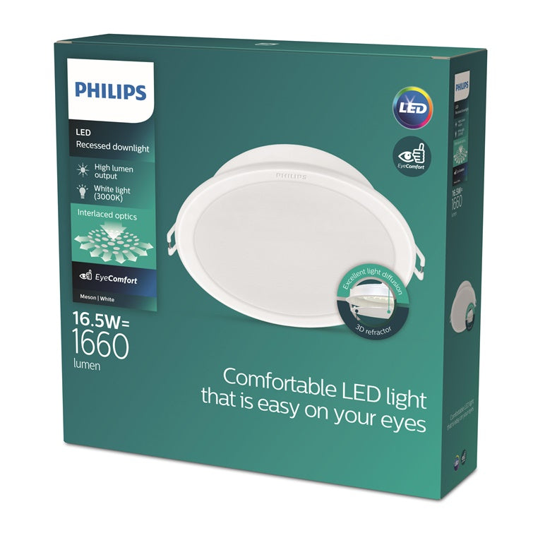 Lampa wbudowana Philips Meson, 16.5W, 3000°K, LED