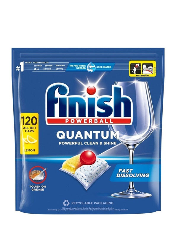 TABLETKI DO ZMYWARKI FINISH QUANTUM LEMON 120 SZT.