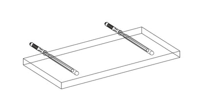 Lentynos laikiklis Dolle StrongFix, 172x12 mm, pilka, 2 vnt.