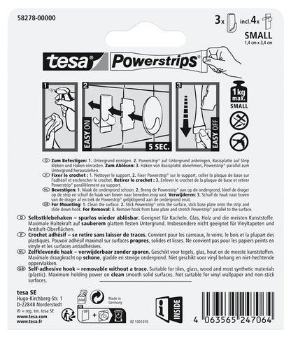 Wieszak Tesa Tesa 58278, czarny