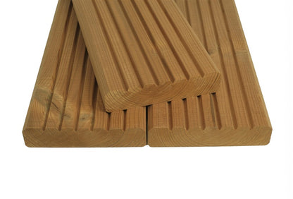 Rifliuota termomedienos terasos lenta, 26x116x3000 mm