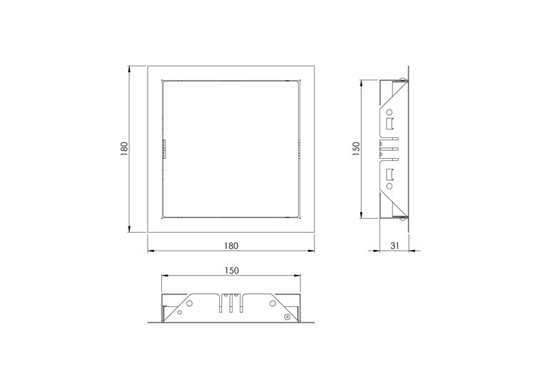 Drzwiczki rewizyjne EUROPLAST RL1515A, 15 x 15 cm