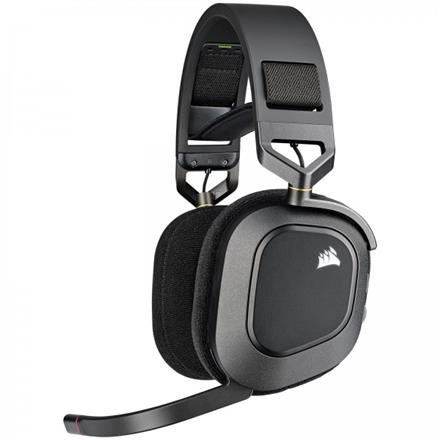 Belaidės ausinės ant ausų Corsair HS80, juoda