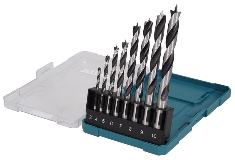 Medienos grąžtų komplektas Makita, 3-10mm, 8 vnt