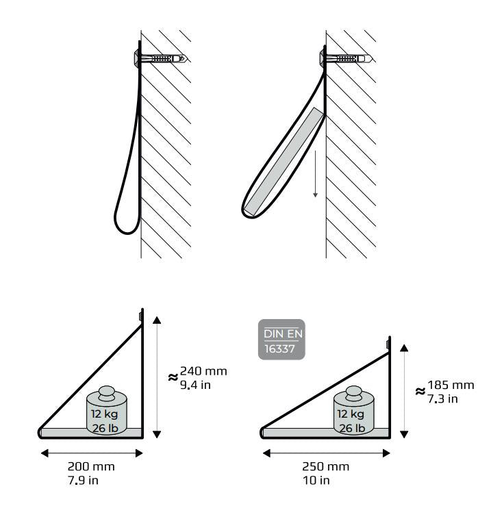 Lentynos laikiklis Dolle Loop, 240x250 mm, ruda, 2 vnt.