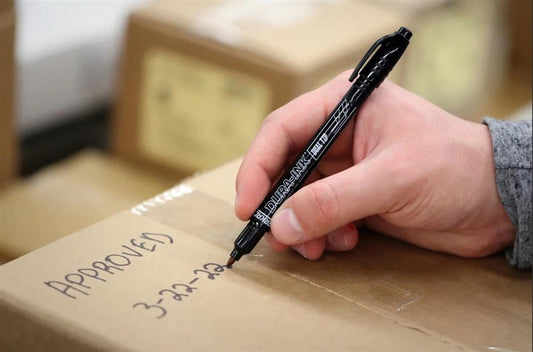 Industrinis rašalo markeris Markal DURA-INK Dual Tip, juodas