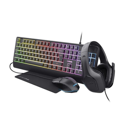 Zestaw gamingowy Trust GXT 792 QUADROX EN, czarny