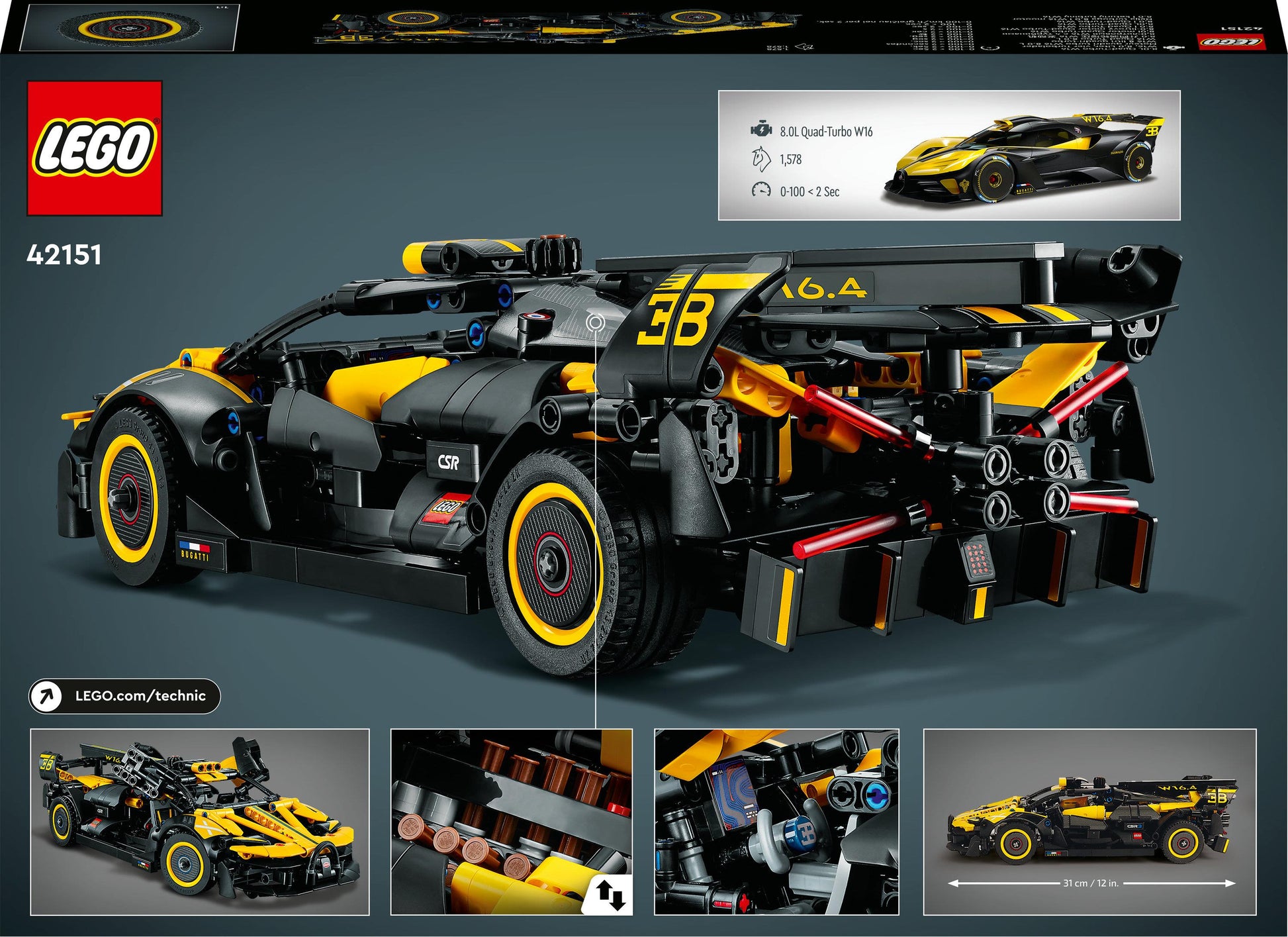 Konstruktorius LEGO Technic Bugatti Bolide 42151