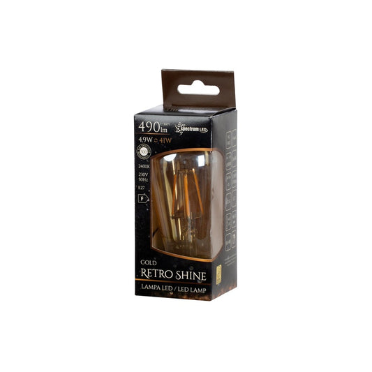 Żarówka Spectrum LED, ST58, E27, 4.9W, 490LM, 2400K AMB