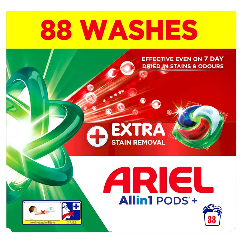 Skalbimo kapsulės Ariel Allin1 PODS Extra Clean Power 88 vnt