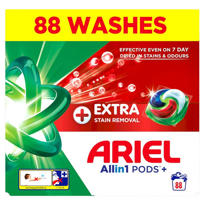 Skalbimo kapsulės Ariel Allin1 PODS Extra Clean Power 88 vnt