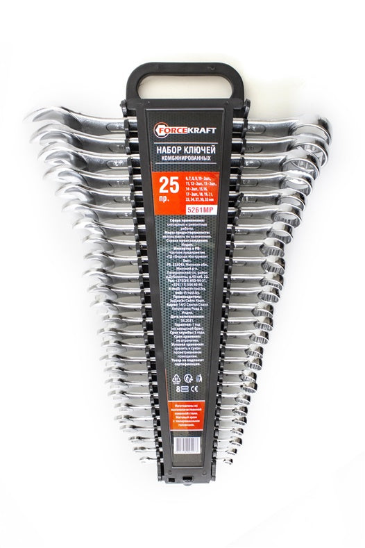 Zestaw kluczy płasko-oczkowych WMC TOOLS 5261MP 25 szt.