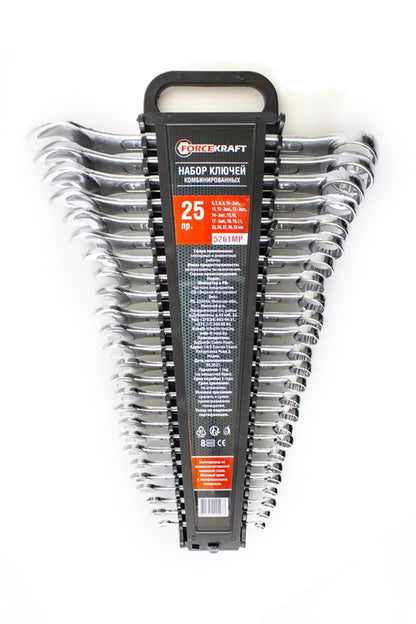 Zestaw kluczy płasko-oczkowych WMC TOOLS 5261MP 25 szt.
